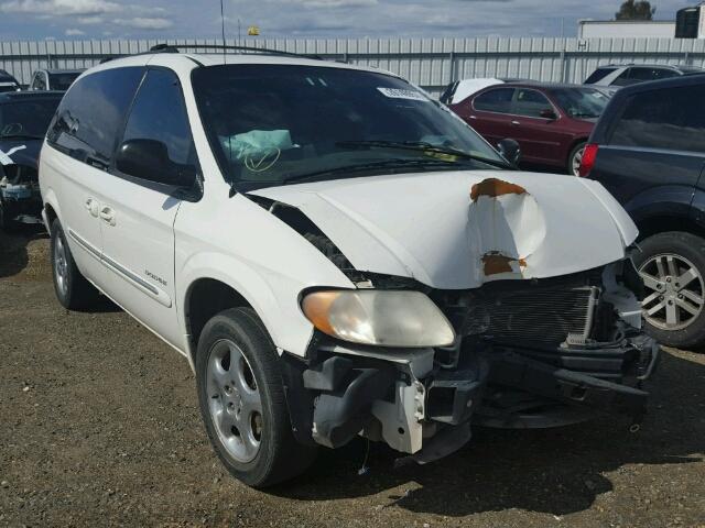 2B8GP54L11R303478 - 2001 DODGE GRAND CARA WHITE photo 1