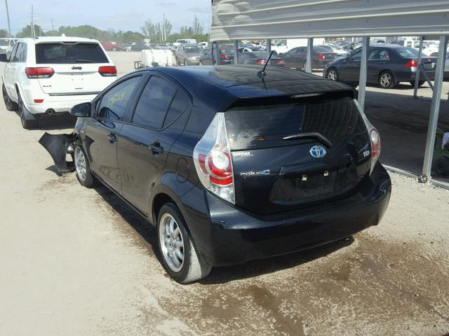 JTDKDTB33D1551092 - 2013 TOYOTA PRIUS C BLACK photo 3