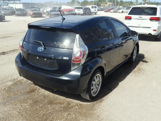 JTDKDTB33D1551092 - 2013 TOYOTA PRIUS C BLACK photo 4