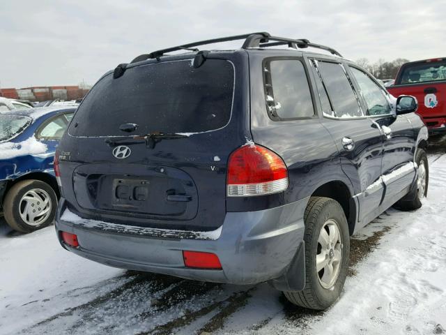 KM8SC13D65U992547 - 2005 HYUNDAI SANTA FE G BLUE photo 4