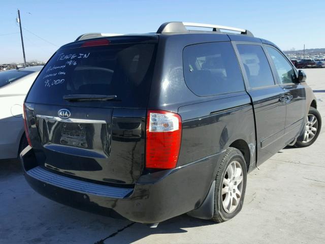 KNDMB233X66070950 - 2006 KIA SEDONA EX BLACK photo 4