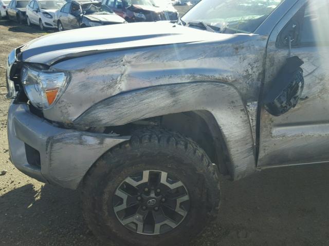 3TMLU4EN6EM149157 - 2014 TOYOTA TACOMA DOU SILVER photo 9