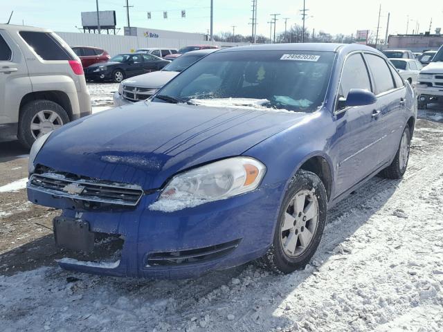 2G1WT58K079374833 - 2007 CHEVROLET IMPALA LT BLUE photo 2