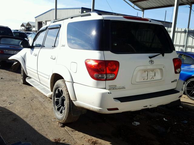 5TDZT34A85S240873 - 2005 TOYOTA SEQUOIA SR WHITE photo 3