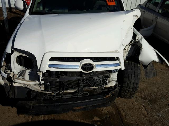 5TDZT34A85S240873 - 2005 TOYOTA SEQUOIA SR WHITE photo 7