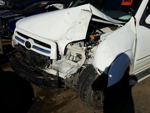 5TDZT34A85S240873 - 2005 TOYOTA SEQUOIA SR WHITE photo 9