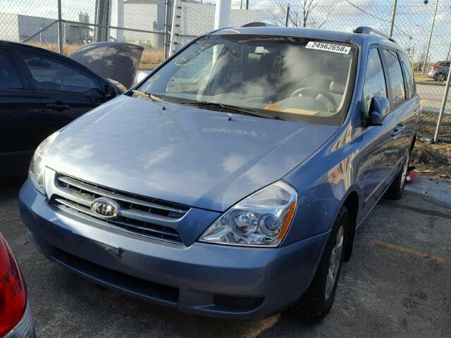 KNDMB233096293132 - 2009 KIA SEDONA EX BLUE photo 2