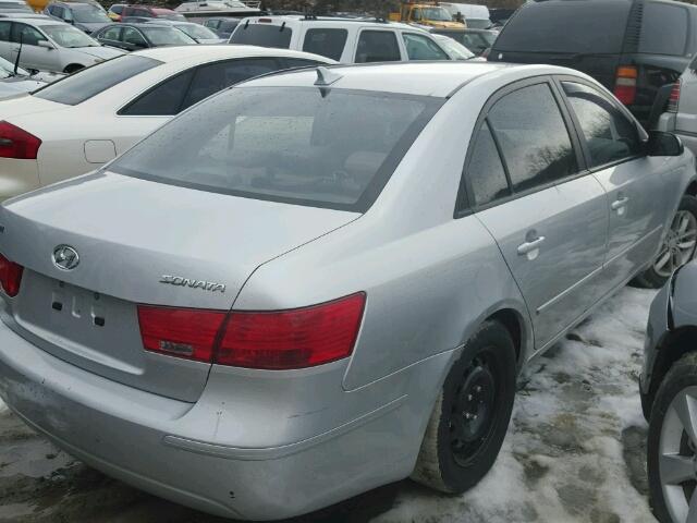 5NPET46C99H416649 - 2009 HYUNDAI SONATA GLS SILVER photo 4