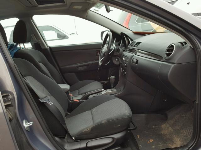 JM1BK12F571722790 - 2007 MAZDA 3 I GRAY photo 5