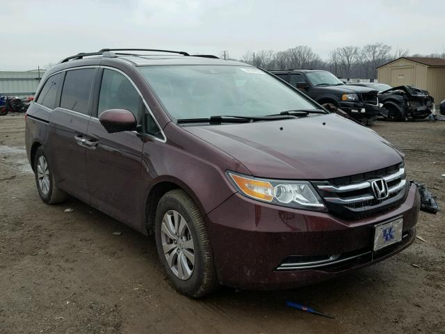 5FNRL5H68EB037780 - 2014 HONDA ODYSSEY EX MAROON photo 1