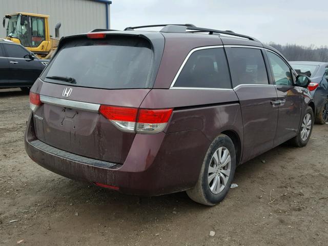 5FNRL5H68EB037780 - 2014 HONDA ODYSSEY EX MAROON photo 4