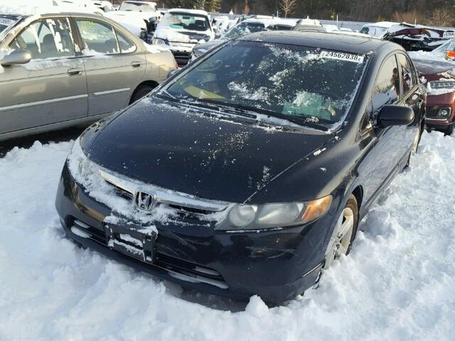 1HGFA16857L800040 - 2007 HONDA CIVIC EX BLACK photo 2