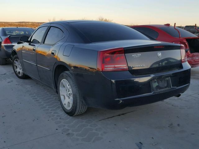 2B3KA43R17H700530 - 2007 DODGE CHARGER SE BLACK photo 3