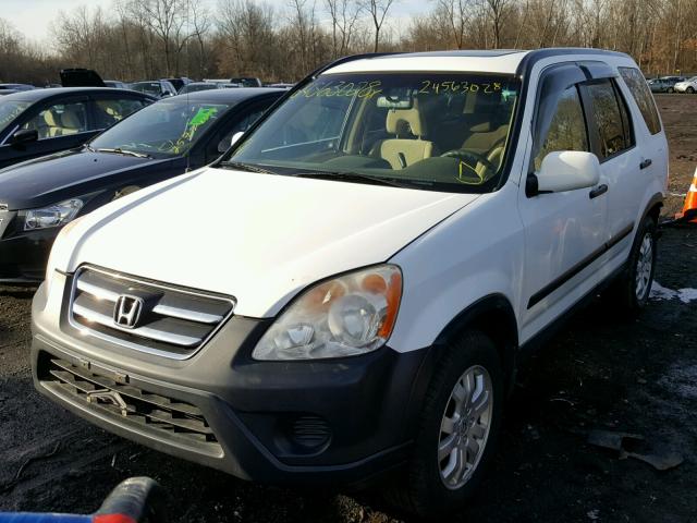 JHLRD78815C007255 - 2005 HONDA CR-V EX WHITE photo 2