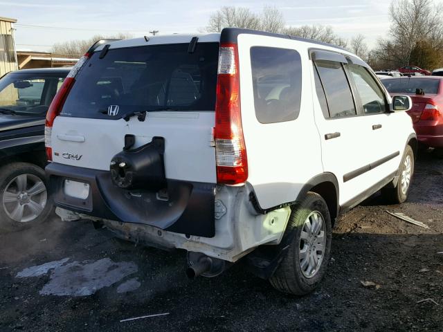 JHLRD78815C007255 - 2005 HONDA CR-V EX WHITE photo 4