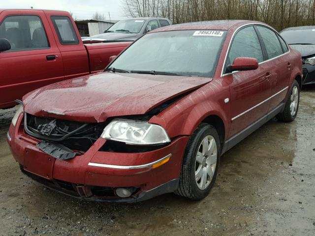 WVWRH63B23P095057 - 2003 VOLKSWAGEN PASSAT GLX RED photo 2