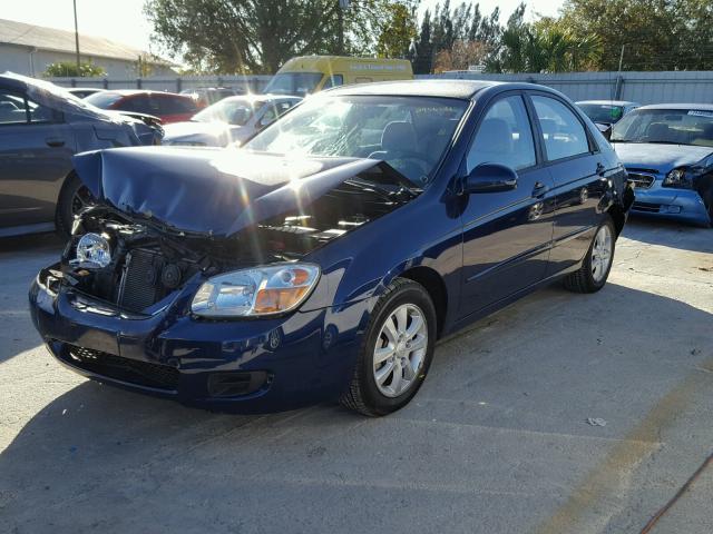 KNAFE121275409957 - 2007 KIA SPECTRA EX BLUE photo 2