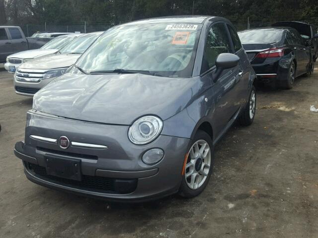 3C3CFFAR6CT112213 - 2012 FIAT 500 POP GRAY photo 2