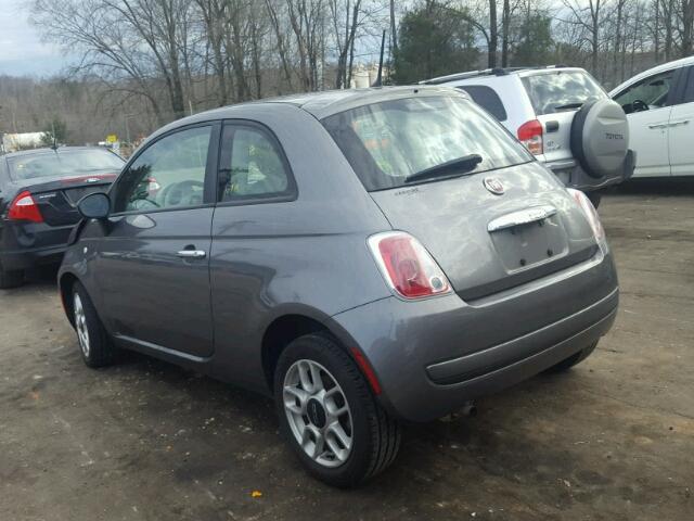 3C3CFFAR6CT112213 - 2012 FIAT 500 POP GRAY photo 3