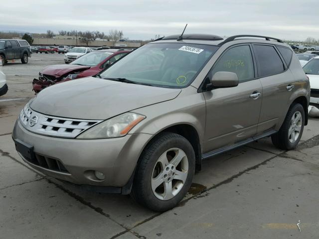 JN8AZ08W63W236922 - 2003 NISSAN MURANO SL TAN photo 2