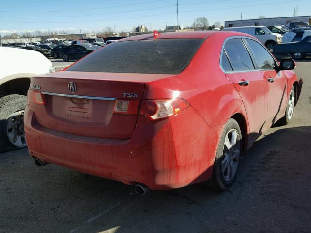 JH4CU2F49DC006812 - 2013 ACURA TSX RED photo 4