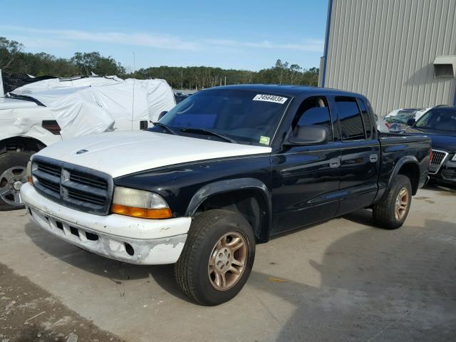 1D7HL38K14S780835 - 2004 DODGE DAKOTA QUA BLACK photo 2