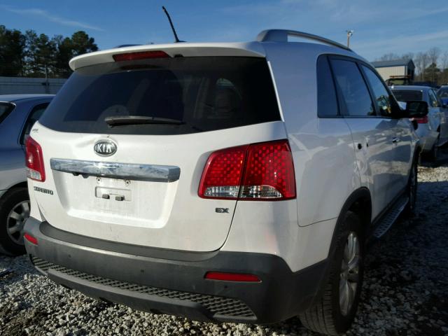 5XYKU4A19BG148771 - 2011 KIA SORENTO EX WHITE photo 4