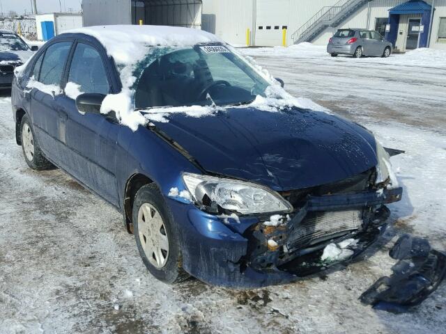 2HGES16335H009075 - 2005 HONDA CIVIC DX V BLUE photo 1