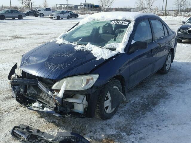 2HGES16335H009075 - 2005 HONDA CIVIC DX V BLUE photo 2