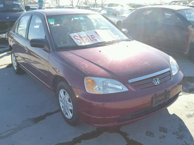 2HGES16593H626429 - 2003 HONDA CIVIC LX MAROON photo 1