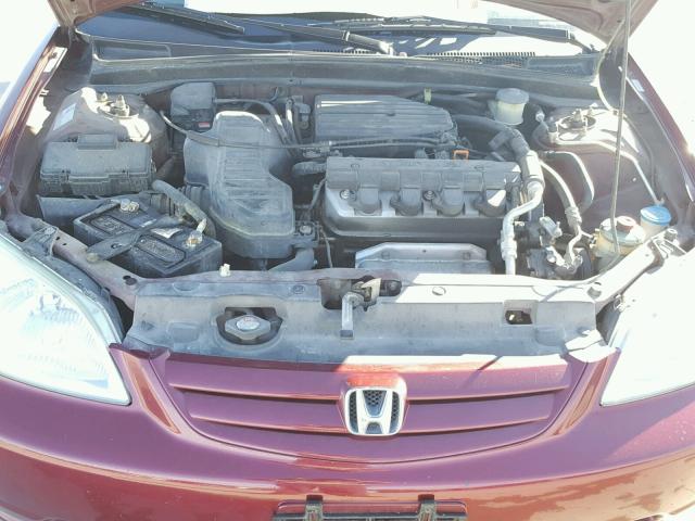 2HGES16593H626429 - 2003 HONDA CIVIC LX MAROON photo 7