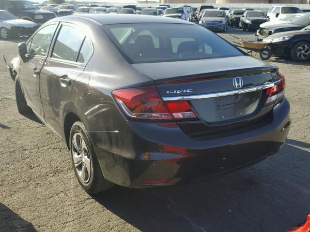 2HGFB2F57EH535334 - 2014 HONDA CIVIC LX BROWN photo 3