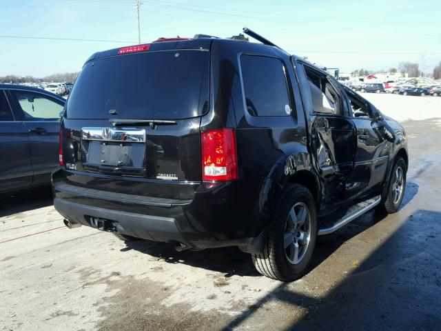 5FNYF3H59BB023803 - 2011 HONDA PILOT EXL BLACK photo 4