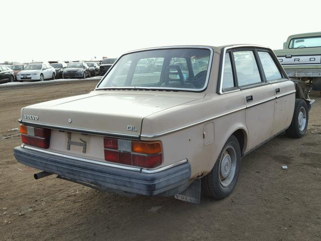 YV1AX8841E1963510 - 1984 VOLVO 244 DL TAN photo 4