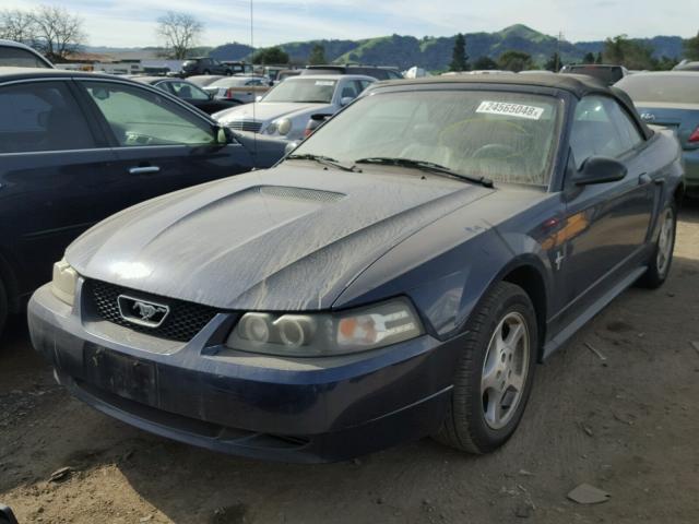 1FAFP44472F106266 - 2002 FORD MUSTANG BLUE photo 2