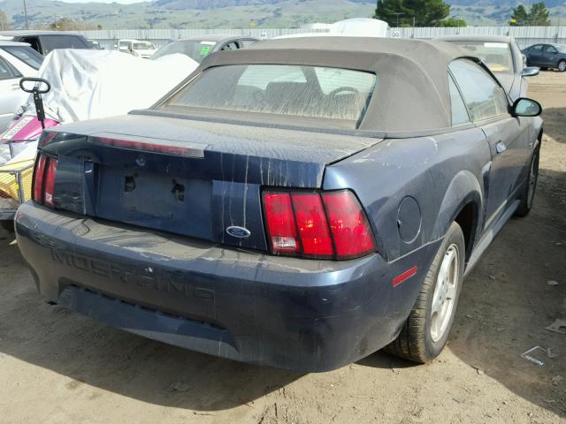 1FAFP44472F106266 - 2002 FORD MUSTANG BLUE photo 4