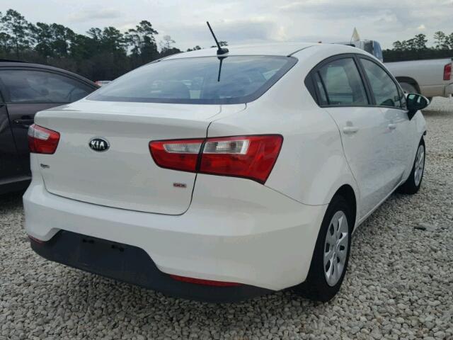 KNADM4A35G6692752 - 2016 KIA RIO LX WHITE photo 4