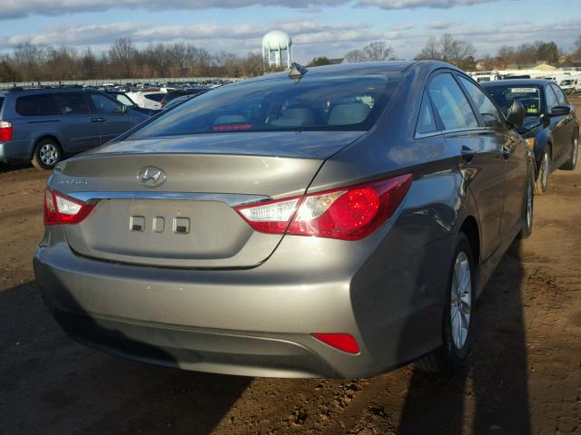 5NPEB4AC8EH873943 - 2014 HYUNDAI SONATA GLS GRAY photo 4