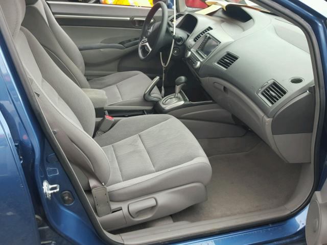 19XFA16809E002135 - 2009 HONDA CIVIC EX ლურჯი ფოტო 5
