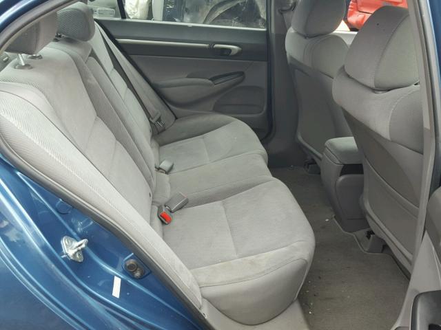 19XFA16809E002135 - 2009 HONDA CIVIC EX ლურჯი ფოტო 6