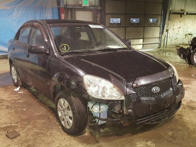 KNADE123086390488 - 2008 KIA RIO BASE BLACK photo 1