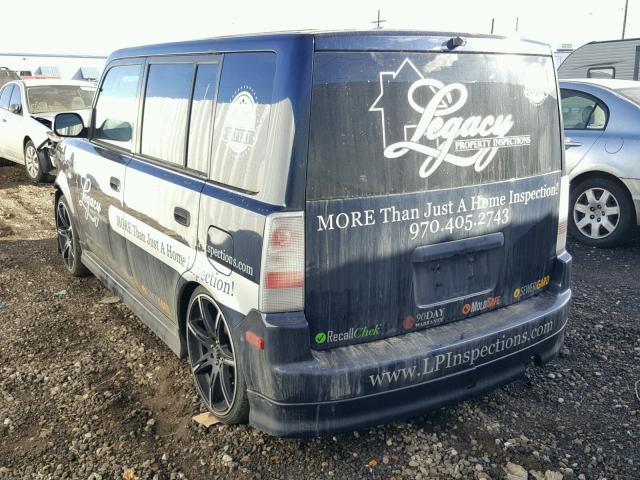 JTLKT324940167310 - 2004 TOYOTA SCION XB ლურჯი ფოტო 3