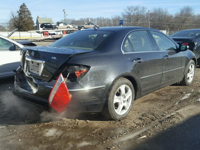 JH4KB165X5C011572 - 2005 ACURA RL შავი ფოტო 4