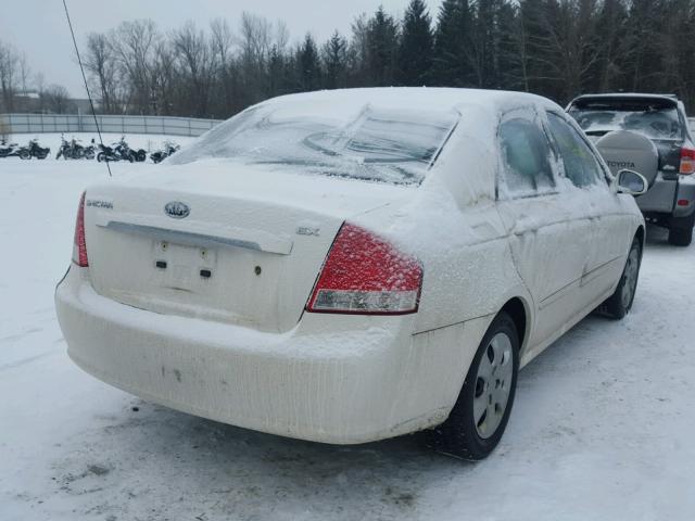 KNAFE222895622932 - 2009 KIA SPECTRA EX WHITE photo 4