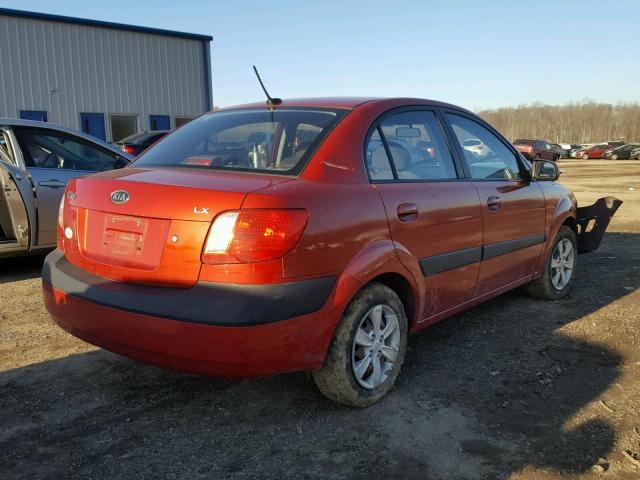 KNADE223296518978 - 2009 KIA RIO BASE RED photo 4