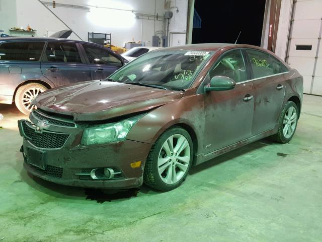 1G1PG5SB9D7200807 - 2013 CHEVROLET CRUZE LTZ BROWN photo 2