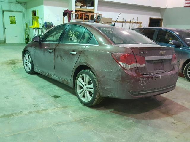 1G1PG5SB9D7200807 - 2013 CHEVROLET CRUZE LTZ BROWN photo 3