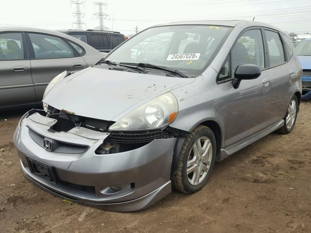 JHMGD38617S005833 - 2007 HONDA FIT S GRAY photo 2