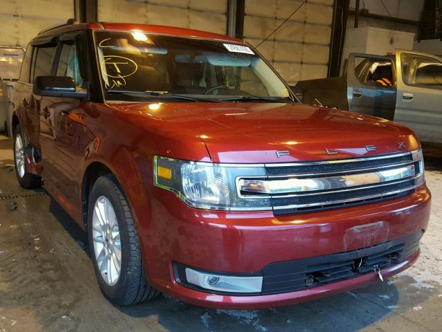 2FMGK5C89EBD28381 - 2014 FORD FLEX SEL RED photo 1