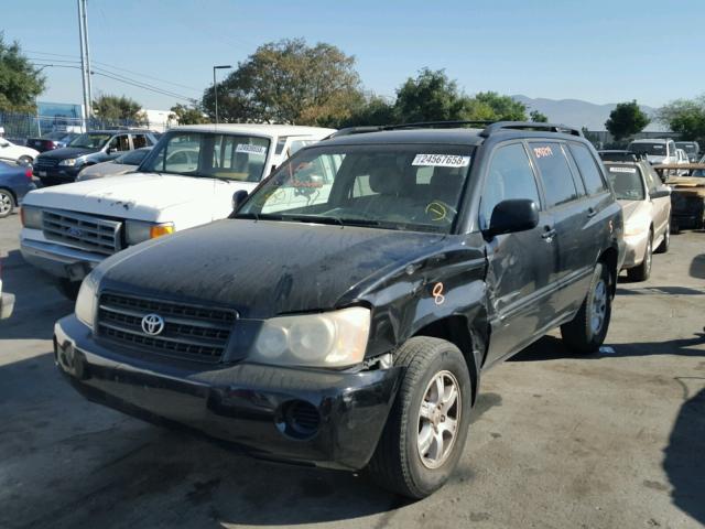 JTEHF21A910009362 - 2001 TOYOTA HIGHLANDER BLACK photo 2